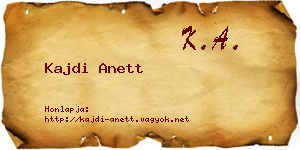 Kajdi Anett névjegykártya
